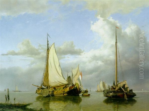 Shipping On A Calm Estuary - view 1