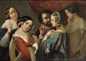 Interlude Musical by Eugene Francois Marie Joseph Deveria