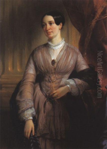 Portrait De Marie-eugenie Deveria, Fille De L'artiste - view 1