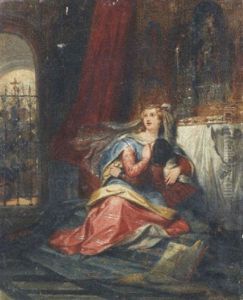 Marguerite D'anjou, Reine D'angleterre, Protegeant Son Fils Edouard, Prince De Galles, Pendant La Guerre Civile
