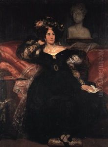 Portrait De Mme Jules-antoine Droz by Eugene Francois Marie Joseph Deveria