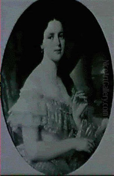 Portrait De Jeune Femme A La Robe De Dentelle - view 1