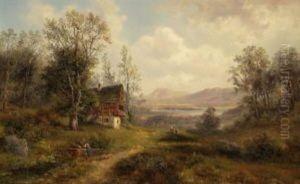 Vorgebirgslandschaft Mit Bauernhaus Vorgebirgslandschaft Mit Bauernhaus