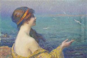 A Maiden On The Shore by Rene (Maire Leon) Devillario