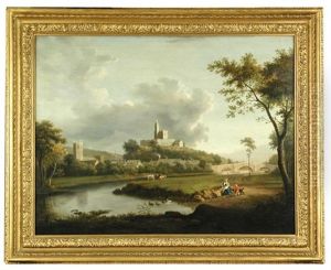 A View Of Hornby Castle In The Lune Valley In Lancashire