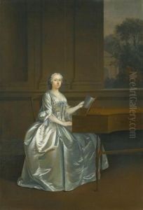 Portrait Of A Lady, Seated At A Harpsichord, Possibly Lucy, Duchess Of St. Albans