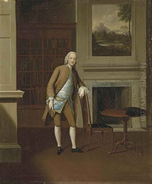 Portrait Of William Trollop In A Brown Suit And A Blue Waistcoat, In An Interior - view 1