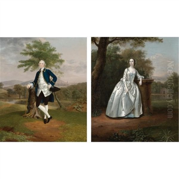 Portrait Of Edward Travers (+ His Wife Elizabeth; Pair) - view 1