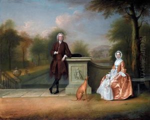 Portrait Of A Gentleman With His Wife And Child (captain The Hon. The Rev. Robert Cholmondeley And His Wife, Mary?)