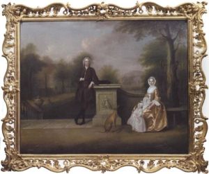 Portrait Of A Gentleman, With His Wife And Child by Arthur Devis