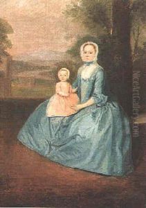Portrait Of A Lady With A Child On Her Lap
