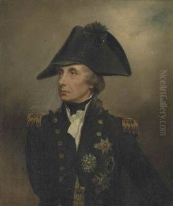 Portrait Of Horatio, Viscount Nelson, K.b., Vice-admiral Of The White, In Vice-admiral's Undress Uniform, Cocked Hat With Black Silk Cockade by Arthur William Devis