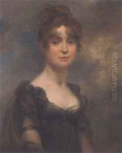 Portrait Of Harriet Leonard Bull In A Black Lace Dress