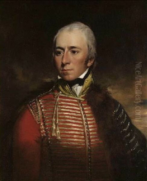 Portrait Of Captain Thomas David Lamb, M.p., Of Mountsfield Lodge, Rye, In The Uniform Of The Cinque Ports Fencible Cavalry - view 1