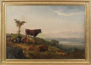 Landscape With Cows by Francis Daniel Devlan