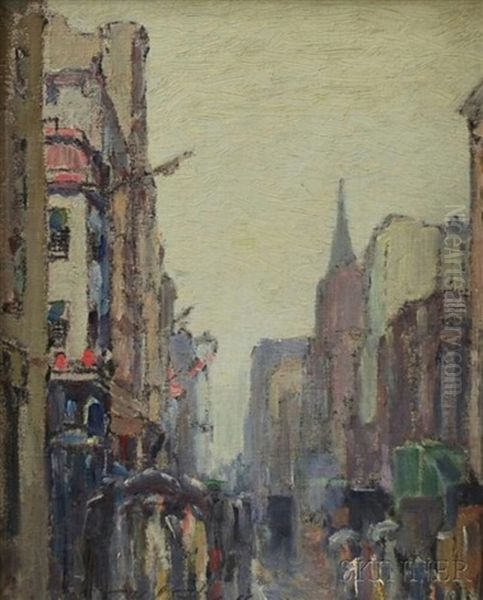 Street Scene In Rain - view 1