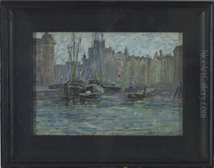 Amsterdam Harbor by Frederik Usher Devoll
