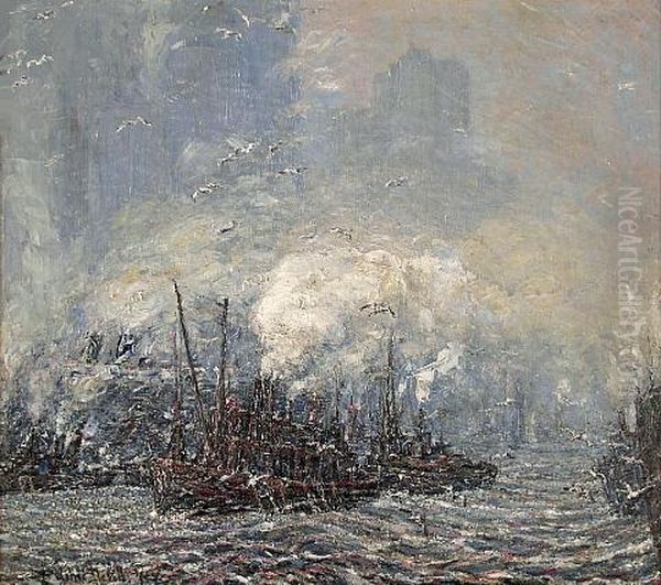 Coming Up The Harbor, New York - view 1