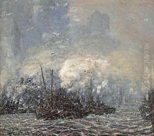 Coming Up The Harbor, New York by Frederik Usher Devoll