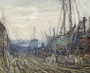Potter's Dock, Noank, Connecticut by Frederik Usher Devoll