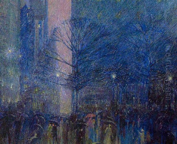Evening Showers, Fifth Avenue At Plaza - view 1