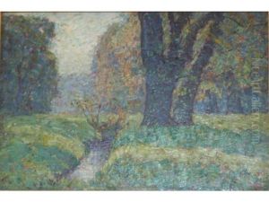 A Sun-dappled Wood by Wynford Dewhurst
