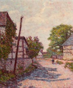 Rural Village Scene by Wynford Dewhurst