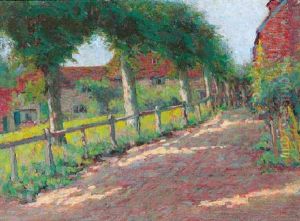 French Village Scene by Wynford Dewhurst