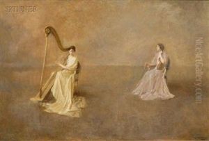 The Duet (or The Interlude) by Thomas Wilmer Dewing