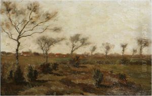Landscape With Houses In The Distance by Leo Arden