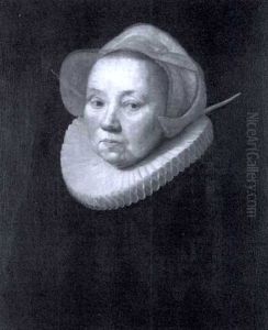 Brustbild Einer Alten Dame Mit Hollandischer Spitzenhaube by Maerten Pietersz Deym
