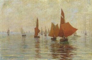 Ruckkehr Der Fischer by Theophile-Louis Deyrolle