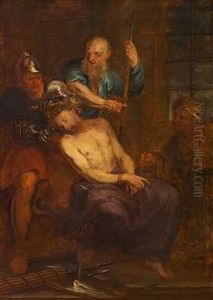 Den Lidende Kristus Med Tornekrans by Lodewyck de Deyster