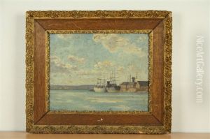 Port De Bretagne by Emile Alfred Dezaunay