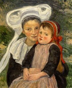 Maternite A Pont-aven by Emile Alfred Dezaunay