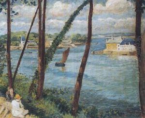 Douarnenez, L'ile Tristan by Emile Alfred Dezaunay