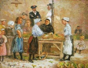 Scene De Marche Aux Legumes Au Croisic