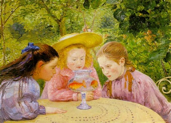 Filles Autour De L'aquarium - view 1