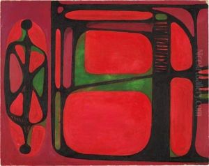 Red Geometric by Roberto Diago
