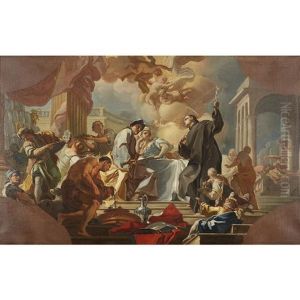 Scene From The Life Of Saint Benedict by Giacinto Diana