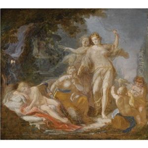Venus Stealing Cupid's Bow by Giacinto Diana