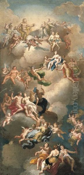 The Triumph Of The Gods (a Modello For A Ceiling) - view 1