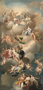 The Triumph Of The Gods (a Modello For A Ceiling)