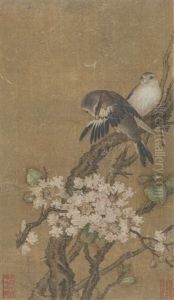 Birds And Flowers by Diao Guangyin