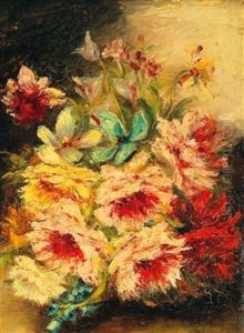Bouquet Of Flowers by Narcisse Virgile Diaz de la Pena