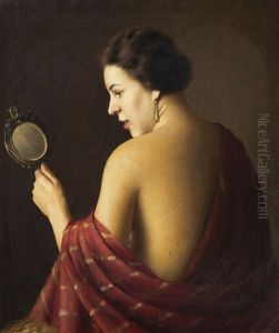Lady With Mirror by Frantisek Xaver Diblik