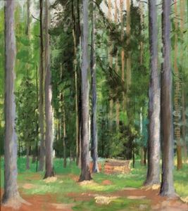 Waldstudie (+ Wiesenlandschaft, Smaller; 2 Works) by Frantisek Xaver Diblik