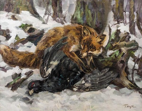 Fuchs Mit Auerhahn - view 1