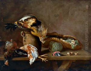 Stillleben Mit Geflugel Und Gemuse by Martin Dichtl