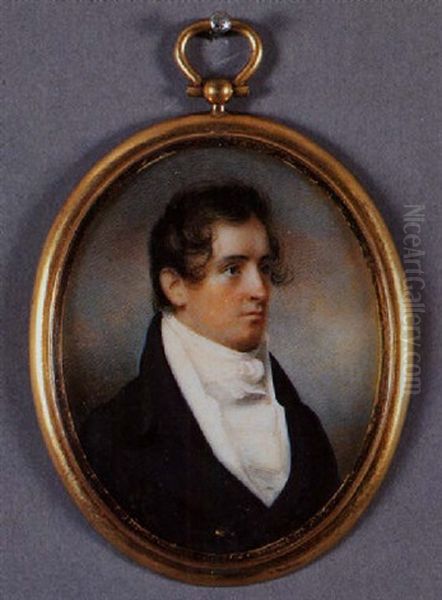 A Gentleman With White Stock And Blue Coat - view 1